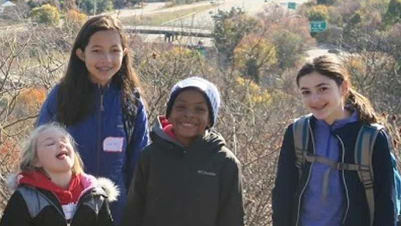 Students at Wright's Tower