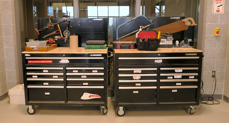 Toolboxes in Carpentry Studio
